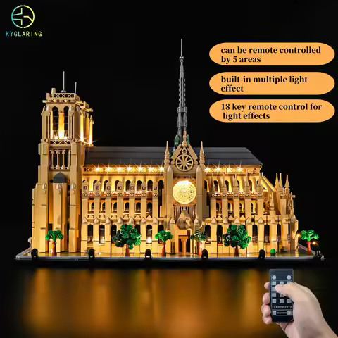 Kyglaring LED Light Kit suitable for Lego Notre Dame de Paris 21061 Building Blocks Decorative Lamp 