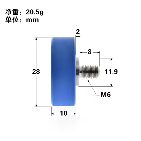 1PC Silent 608 bearing high-quality wheel UMBB8-28 polyurethane-coated pulley 85A Flat rollers 8*28*