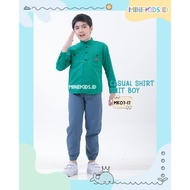 KEMEJA CASUAL SHIRT SET BY MINEKIDS SZ 10 (8 YEARS)