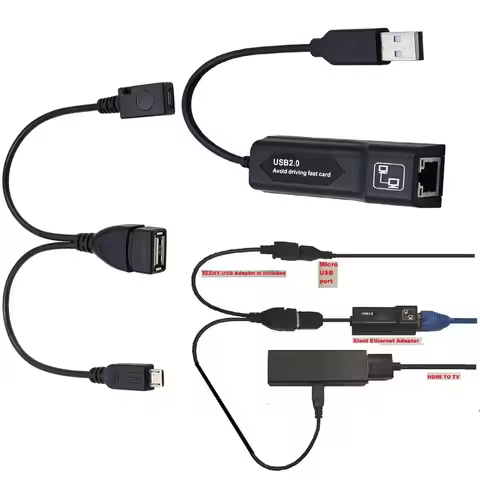 2 AMAZON GEN Ethernet for LAN FIRE or THE 3 2 STOP Buffering TV STICK or Adaptor With USB Connect Vi