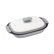 CB Japan copan系列 微波爐專用長方形燒烤盤 白