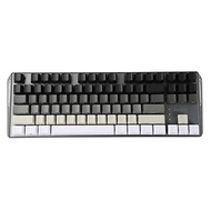 YMDK White Gray Black Mixed 87 Side Print Blank Keyset Thick PBT OEM Profile Keycaps for MX TKL Mech