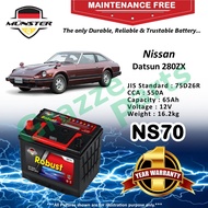 Münster Robust MF CMF NS70 | NS70R | 75D26R (65AH) Car Battery Bateri Kereta for Nissan Datsun 280ZX