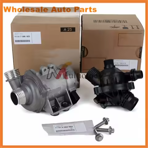 2P New 11517586925 11537549476 Electric Water Pump Thermostat Kit For BMW E60-E91 X1 X3 X5 Z4 115175
