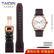 Taiqin Fit IWC Strap IWC Portugal 7 Pilot Portofino Little Prince Mens Genuine Leather Watch Band