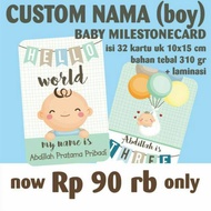 Baby milestonecard BOY (with name)