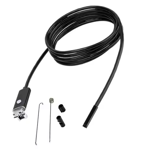 2M 5.5mm IP67 Waterproof Inspection Camera Borescope 1300000Px Cmos 2-in-1 USB for Pc Laptop Camera 