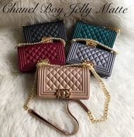 PROMO BEST SELLER!!Tas Wanita Chanel Boy Maxi Jelly Matte impor 25cm