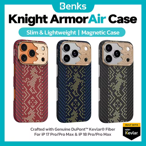 Benks Edition Magnetic Knight ArmorAir Case Built with Kevlar for IPhone 18 17 Pro Max Aramid Fibe L