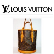 LV 原花 Louis Vuitton 路易威登 水桶包 肩背包 側背包 老花M42238字紋圓桶(已售勿標)