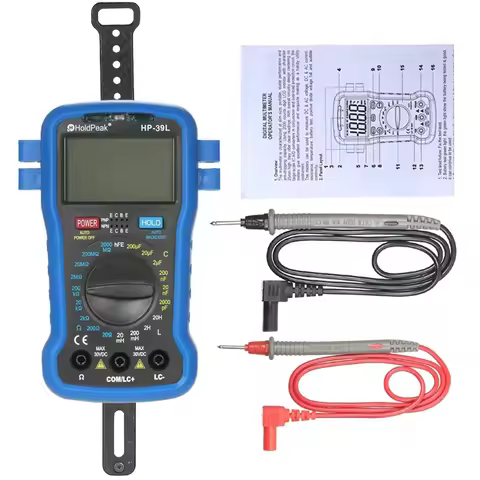HoldPeak HP-39L Backlight LCD Mini Digital LCR Meter Resistance Capacitance Inductance Tester Transi