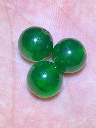 虧本甩貨 出土清代冰種帝王綠圓珠老翡翠珠子配珠單珠 直徑12MM  標價為單顆價格