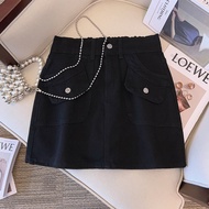 Chân Váy Jean Bigsize Nữ Mập Fashion (52-90kg) Chân Váy Jean Túi Xéo Chất Liệu Co Giãn Thoải Mái Mềm