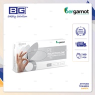 (100 Pcs) Bergamot B0404 Polyethylene Gloves / Disposable Gloves / Ldpe / Pe Glove / Plastic Gloves