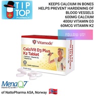 h7Ot Vitamode CalciVit D3 Plus K2 Tablets 60's ( Calcium, Vitamin D3 & Vitamin K2. Halal & Vegetaria