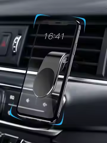 The magnetic car air vent phone mount balances portability and compatibility, making it an essential