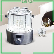 [Amleso] Glass Sake Set, Cold Sake Glasses, Household Sake Cups, Clear Sake Carafe, Bottle for Office, Housewarming, Wedding, Dining Table