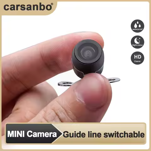 Carsanbo Car 12mm Small Rearview Camera Automatic Parking HD Night Vision Surveillance with Guide Li
