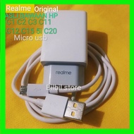 Charger Realme original100%C1 C2 C3 C11 C12 C15 5i original micro usb bawaan hp