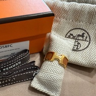 Hermes Olympe H戒指 金棕/金