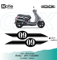 สติกเกอร์ติดกลางฝา GPX Tuscany 150