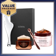 Ludeya Microcurrent Lifting Massaging Poller + 6D Lifting Power Infusing Cream 50g + Eye Cream 15ml