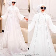COD-SATU SET GAMIS PLUS FHASMINA MODEL CARDIGAN MISAH-GAMIS ROMPI MISAH TERBARU BAHAN CERUTY MIX BRO