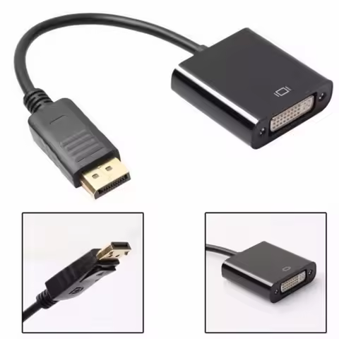 DisplayPort to DVI Cable Converter HD 1080p Male to Female Display Port DP to DVI Adapter For PC Lap
