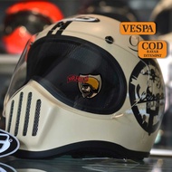 Hbc RETRO VESPA CAKIL HELMET WITH OUTER VISOR (MR HELM)