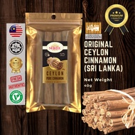 SHREE SPICES 100% ORIGINAL PURE CEYLON CINNAMON STICKS KAYU MANIS ASLI (ORIGIN : SRI LANKA) HIGH QUALITY REAL CINNAMON