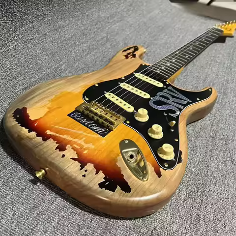 Great Value Deals on Good Quality Wooden Colour SRV Guitar Rosewood Fingerboard Alder Wood Body 2025