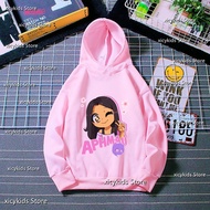 Fashion New Girls Hoodie Funny Anime Aphmau Cartoon Print Girls Pink Long Sleeve Winter Sweatshirt Coat Cute Kids Hoodies