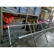 KAKI MEJA LIPAT ZINK SILVER SAIZ 6X3 KAKI / KAKI MEJA LIPAT PASAR MALAM TINGGI TEBAL