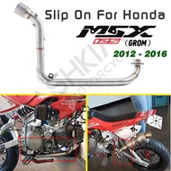 Motorcycle exhaust Full System Exhaust Muffler Middle Pipe Slip On For HONDA M3 GROM MSX 125 MSX125 