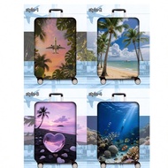 1pc 300G/Square Meter. Ocean Print Collection Features Padded Luggage Covers And Accessories. Perfec