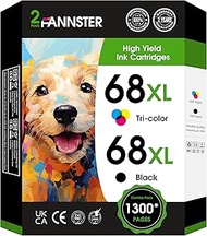 68XL 68e 68 Ink Cartridges Black Color Combo Pack Replacement for HP 68 Ink Cartridges, Compatible w