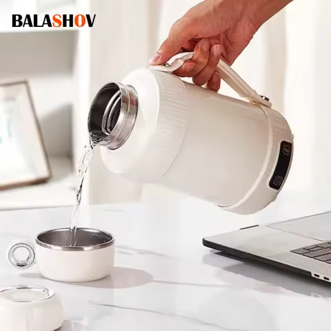 1200ml Electric Kettle Portable Kettle Stainless Steel Reservation Insulation Kettle Adjust Temperat