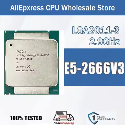 Intel Xeon E5-2666V3 2.9GHz 10 Cores 20 Threads 25M 135W E5 2666V3 Computer CPU Processor Server E5