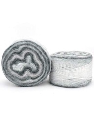 2入組100克彩虹編織紗，彩色毛線顏色漸變Bobbel羊毛，適用於手編DIY編織工藝帽子圍巾襪子手套