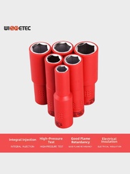 Insulated High-Voltage Long Hexagonal Socket Wrench 8-19MM