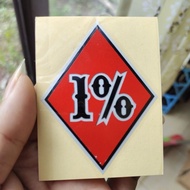 1% cutting sticker, one percent white base