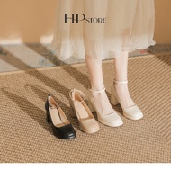 Square Toe Square Heel Double Sole Shoes [GENUINE LEATHER] code HP568 HP STORE