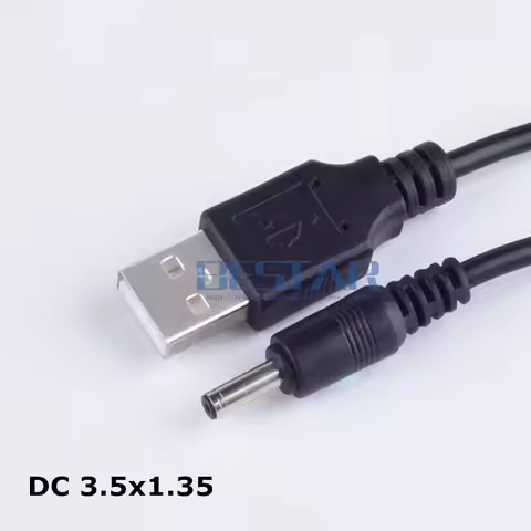 Black DC Power Plug Adapter USB Convert To DC 3.5*1.35 / 3.5*1.35mm 3.5mm x 1.35mm 3.5mm/1.35mm Jack