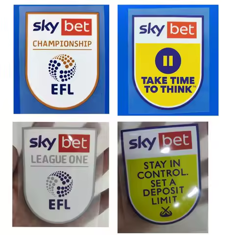 2021 2022 2023 sky bet Football Badges Transfer Iron Soccer Patches