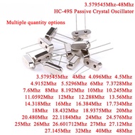 20-50Pcs HC49S Quartz Crystal Resonator Passive Oscillator 4Mhz 6Mhz 8Mhz 10M 12M 16M 18M 20M 24M 25