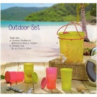Tupperware outdoor set (5L dispenser + 4pcs 350ml Tumbler)