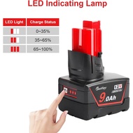 waitley 2 Pack 12V 9Ah Replacement Battery Compatible with Milwaukee 12V Power Tools REW9