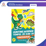 Gramedia Surabaya - Scissors, Color, 2D and 3D Paste: Dinosaurs