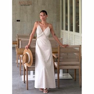 Peach Beige Dress | Beige Strapless Turtleneck Dress (original photo)
