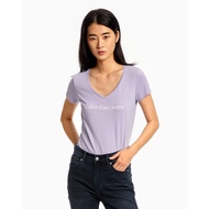 Calvin Klein Womens V Neck Logo Tee